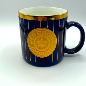 Red Crown Gasoline Mug with Gold Accents